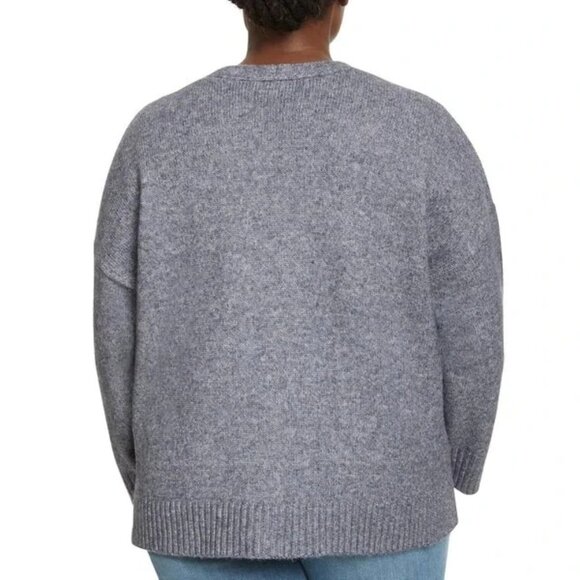 Ella Moss M Button Front Knit Cardigan Long Sleeve Patch Pockets Grannycore Top - Picture 6 of 8